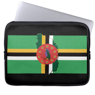 Capa Para Notebook DOMINICA Sinalizador Mapa Patriótico NEGRO