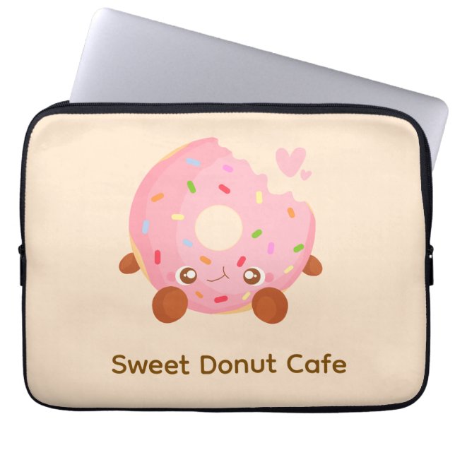 Capa Para Notebook Donut Alegre Com Confeitos (Frente)
