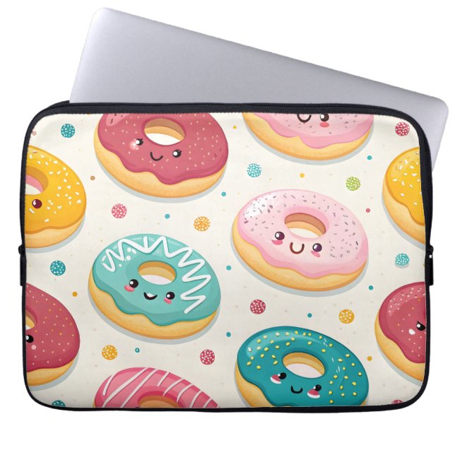 Capa Para Notebook Donuts Pattern (Frente)