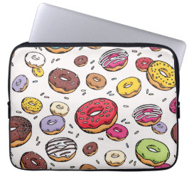 Capa Para Notebook Donuts seamless pattern