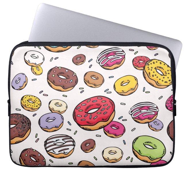 Capa Para Notebook Donuts seamless pattern (Frente)