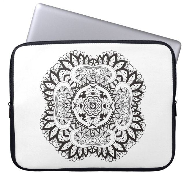 Capa Para Notebook Doodle bonito do quadrado de Deco (Frente)
