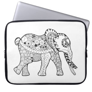 Capa Para Notebook Doodle do elefante