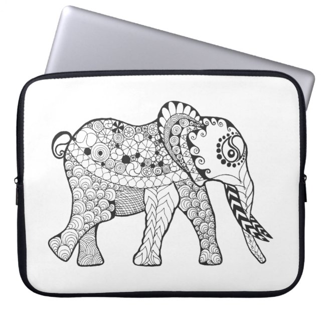 Capa Para Notebook Doodle do elefante (Frente)