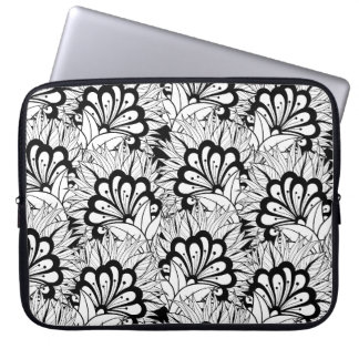 Capa Para Notebook Doodle do teste padrão de flor