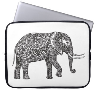 Capa Para Notebook Doodle estilizado do elefante da fantasia