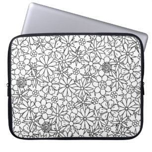 Capa Para Notebook Doodle floral