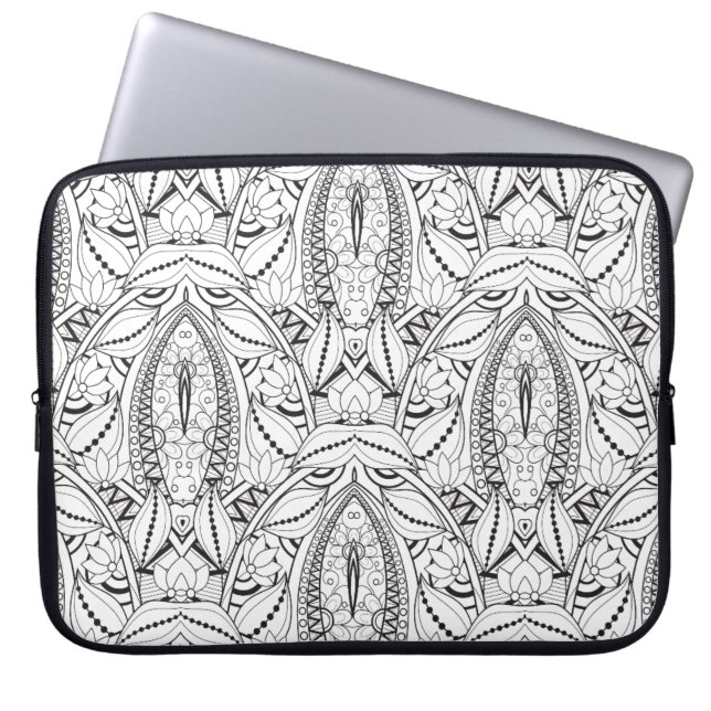 Capa Para Notebook Doodle tribal abstrato (Frente)