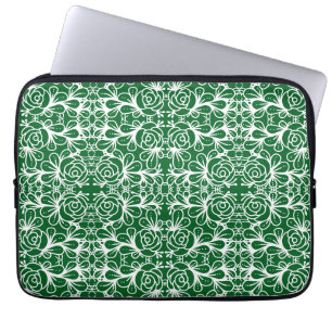 Capa Para Notebook Doodleroses verdes
