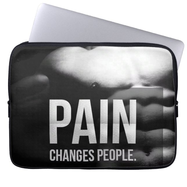 Capa Para Notebook Dor Muda Pessoas - Motivação de Workout (Frente)