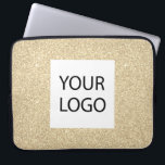 Capa Para Notebook Dourado brilho moderno - Promocional de logotipo p<br><div class="desc">Glitter de Faux moderno e profissional Dourado e Promocional de logotipo personalizado elegante Elegante Bag de Laptop corporativo ou gabinete de Promocional para um presente do setor de beleza. Este caso pode ser personalizado para incluir o logotipo da sua empresa ou da sua empresa.</div>