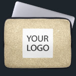 Capa Para Notebook Dourado brilho moderno - Promocional de logotipo p<br><div class="desc">Glitter de Faux moderno e profissional Dourado e Promocional de logotipo personalizado elegante Elegante Bag de Laptop corporativo ou gabinete de Promocional para um presente do setor de beleza. Este caso pode ser personalizado para incluir o logotipo da sua empresa ou da sua empresa.</div>