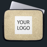 Capa Para Notebook Dourado brilho moderno - Promocional de logotipo p<br><div class="desc">Glitter de Faux moderno e profissional Dourado e Promocional de logotipo personalizado elegante Elegante Bag de Laptop corporativo ou gabinete de Promocional para um presente do setor de beleza. Este caso pode ser personalizado para incluir o logotipo da sua empresa ou da sua empresa.</div>