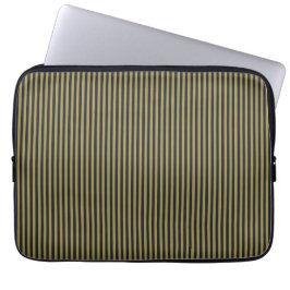 Capa Para Notebook Dourado fino Elegante e Marinho Vertical Strips Ve