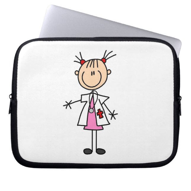 Capa Para Notebook Doutor fêmea Vara Figura (Frente)