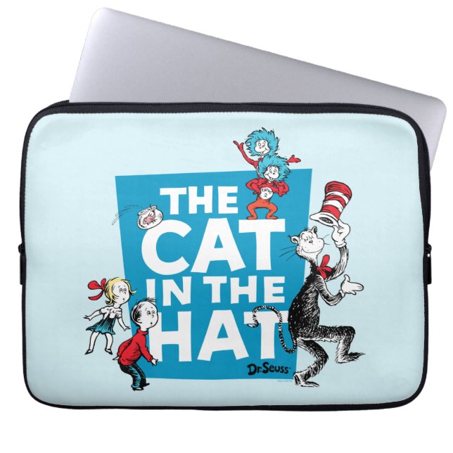 Capa Para Notebook Dr. Seuss | Cat no logotipo Hat - Caracteres (Frente)