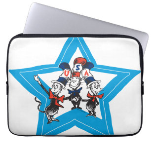 Capa Para Notebook Dr. Seuss Gráfico Little Cats USA Hats