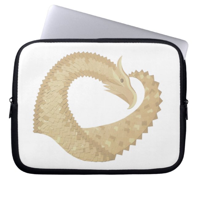 Capa Para Notebook Dragão cardíaco Sandstone em branco (Frente)