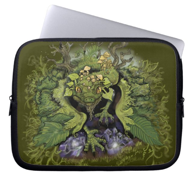 Capa Para Notebook Dragão de Folhagem da Floresta~laptop (Frente)