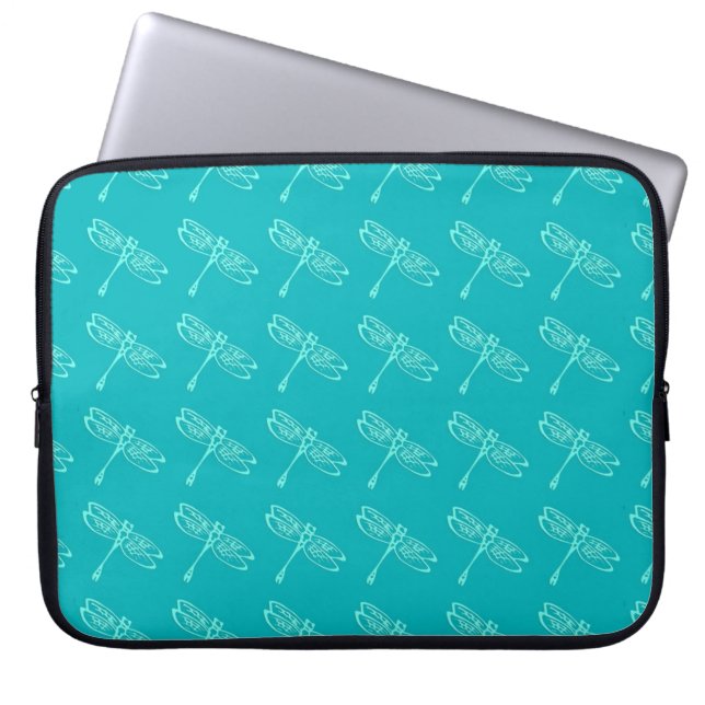 Capa Para Notebook Dragófilos, aqua pálido sobre turquesa (Frente)