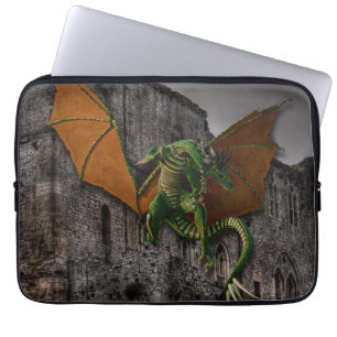 Capa Para Notebook Dragon & Castle Fantasy Trabalho de arte