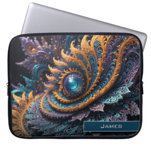Capa Para Notebook Dragon Eye Modern Abstrato Geométrico Nome Fractal