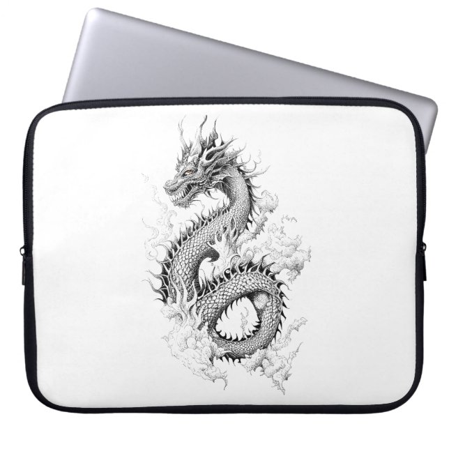 Capa Para Notebook Dragon Fantasy Wild Animal Illustration Art Tattoo (Frente)