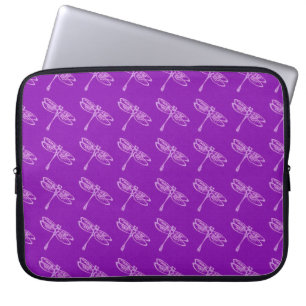 Capa Para Notebook Dragonflies, orquídea pálida em roxo profundo