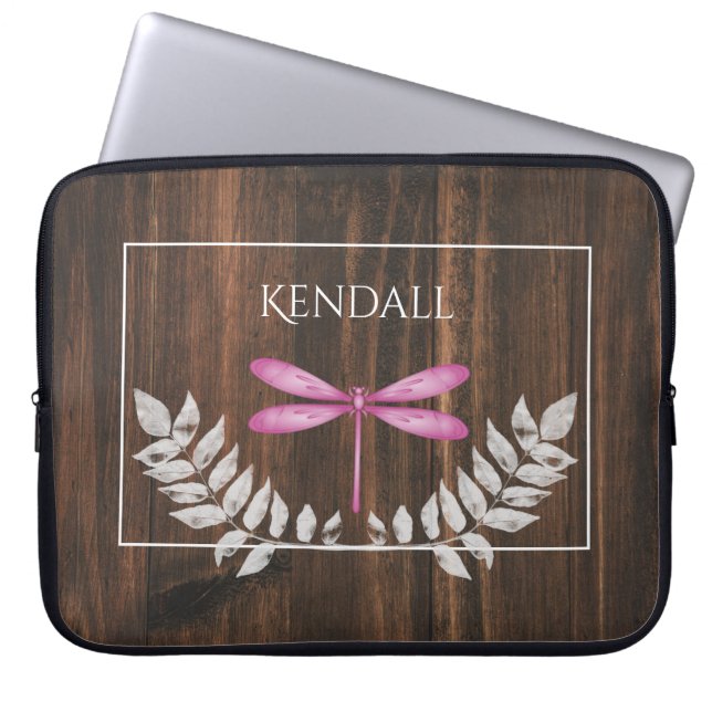 Capa Para Notebook Dragonfly Magenta Russa Personalizada (Frente)