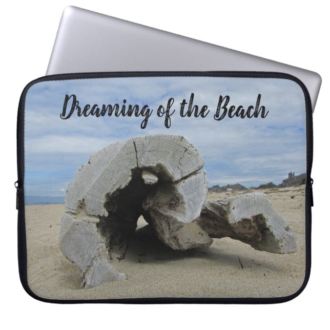 Capa Para Notebook Dreaming da Praia Driftwood Foto na Costa Oeste (Frente)