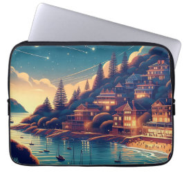 Capa Para Notebook Dreamy Coastal Night
