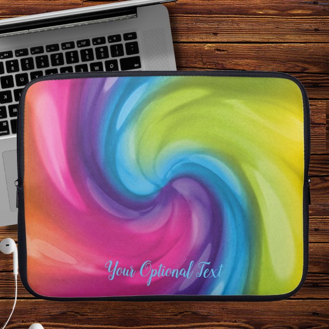 Capa Para Notebook Dreamy Rainbow Swirl (Criador carregado)