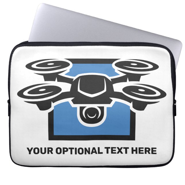 Capa Para Notebook Drone de Texto Personalizado (Frente)