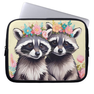 Capa Para Notebook Duas Correntes Adoráveis Em Corvos Flores