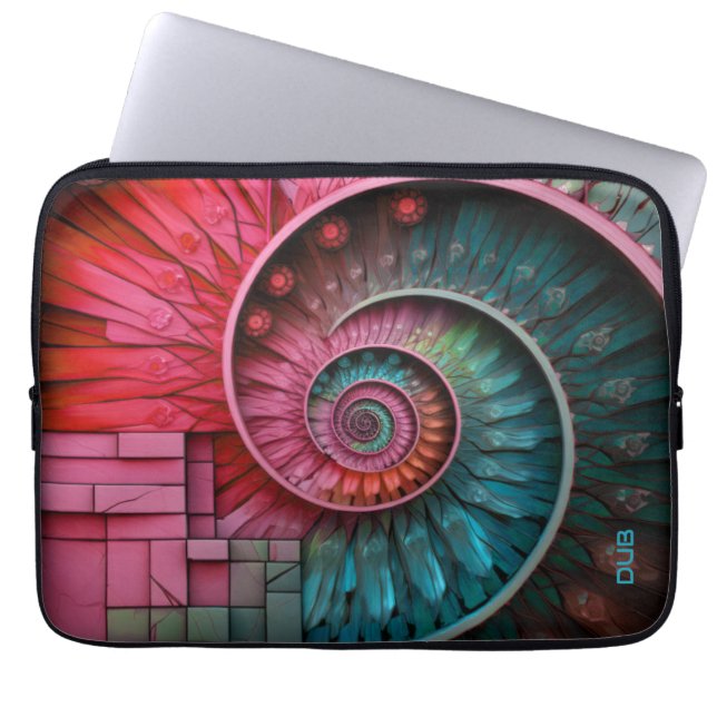 Capa Para Notebook Dubman Designs: Mosaico Espiral de Fibonacci (Frente)
