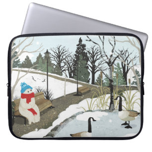 Capa Para Notebook Duck Pond - inverno