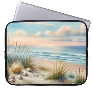 Capa Para Notebook Dunas Costeiras Pastel Aquarela