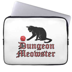 Capa Para Notebook Dungeon Meowster Engraçado Gato RPG com Dice