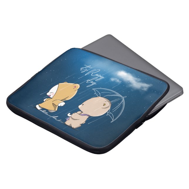 Capa Para Notebook É dia chuvoso | 15" (Frente Topo)