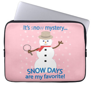 Capa Para Notebook É O Mistério Detetive Snowman Pink