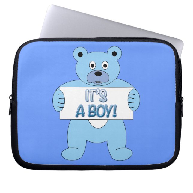 Capa Para Notebook É um Urso Azul (Frente)