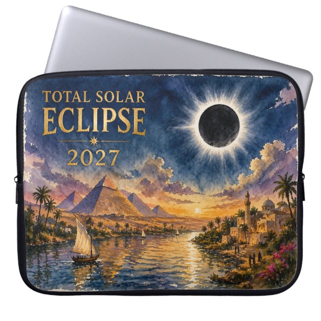 Capa Para Notebook Eclipse Total Solar 2027 Egito (Frente)