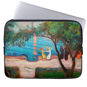 Capa Para Notebook Edvard Munch - dança na praia