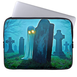 Capa Para Notebook Eerie Glimpse de Graveyard Ghost