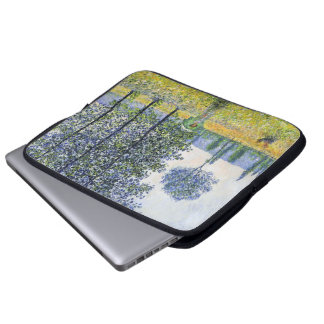 Capa Para Notebook Efeito da luz solar sob os álamos Claude Monet
