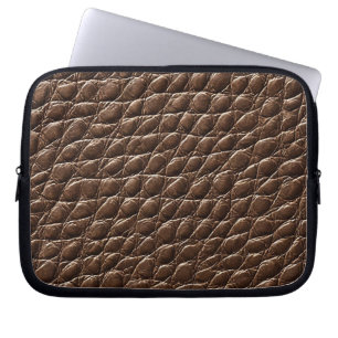 Capa Para Notebook efeito de padrão de couro marrom