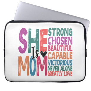 Capa Para Notebook Ela É A Mãe Abençoada Mãe Dia de as mães De Citaçã
