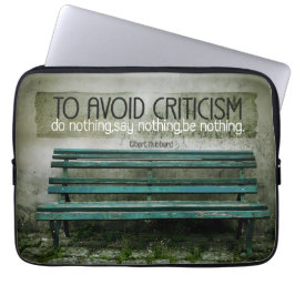 Capa Para Notebook Elbert Hubbard Inspirational Citação "Crítica"