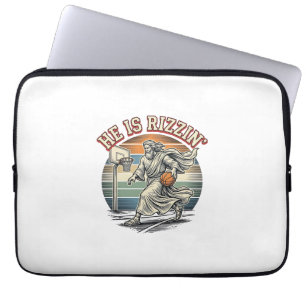 Capa Para Notebook Ele Está Rizzin Camiseta Religiosa de Basquetebol