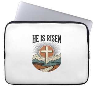 Capa Para Notebook Ele Ressuscitou Cruz Nascer do Sol Camisa Páscoa C